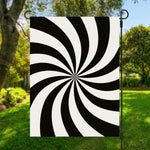 Black And White Swirl Print Garden Flag