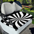 Black And White Swirl Print Golf Cart Seat Cover