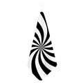 Black And White Swirl Print Hand Towel
