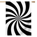Black And White Swirl Print House Flag