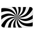 Black And White Swirl Print Indoor Door Mat