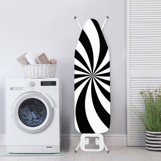 Black And White Swirl Print Ironing Board Cover