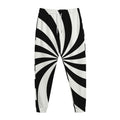 Black And White Swirl Print Jogger Pants