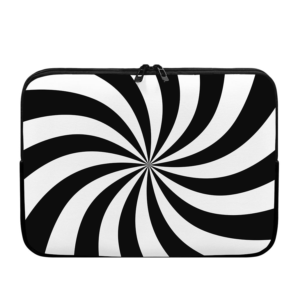 Black And White Swirl Print Laptop Sleeve
