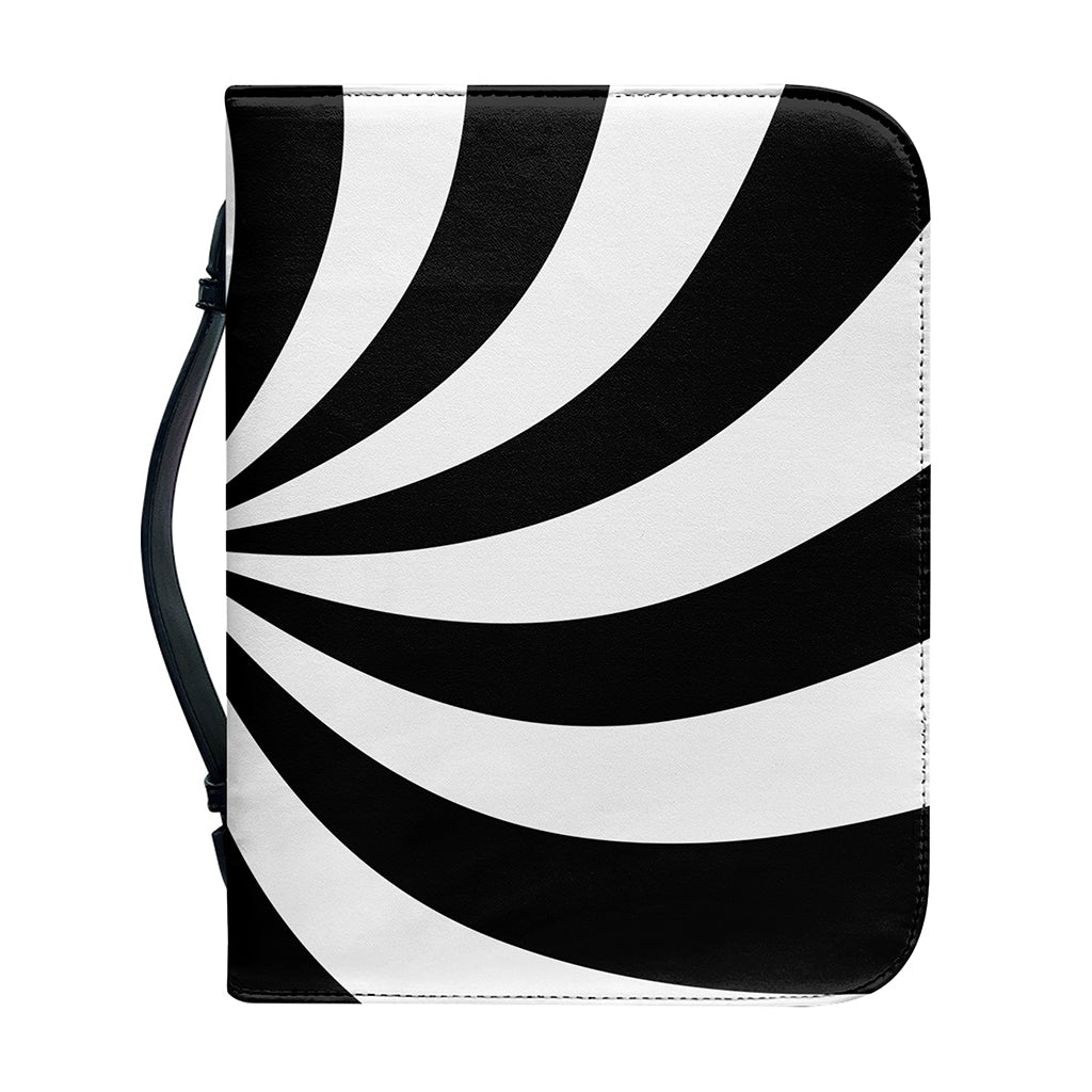 Black And White Swirl Print Leather Bible Cover