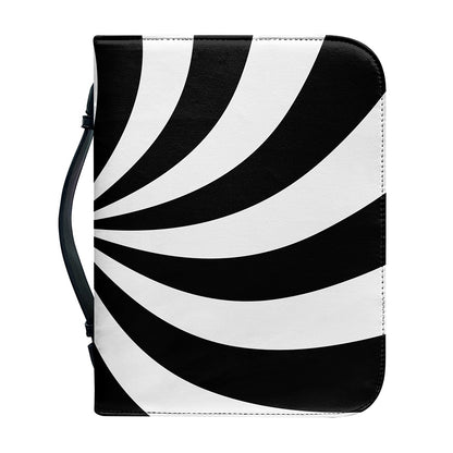 Black And White Swirl Print Leather Bible Cover