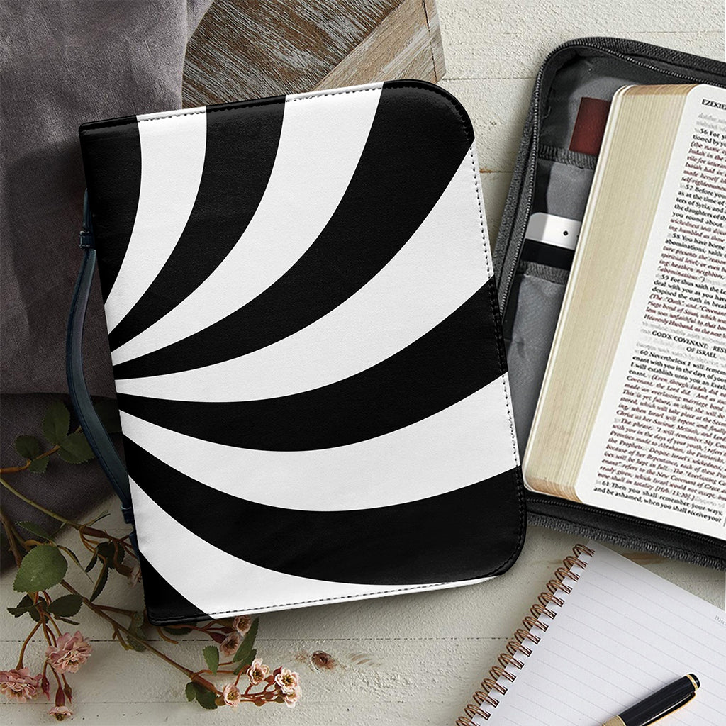 Black And White Swirl Print Leather Bible Cover