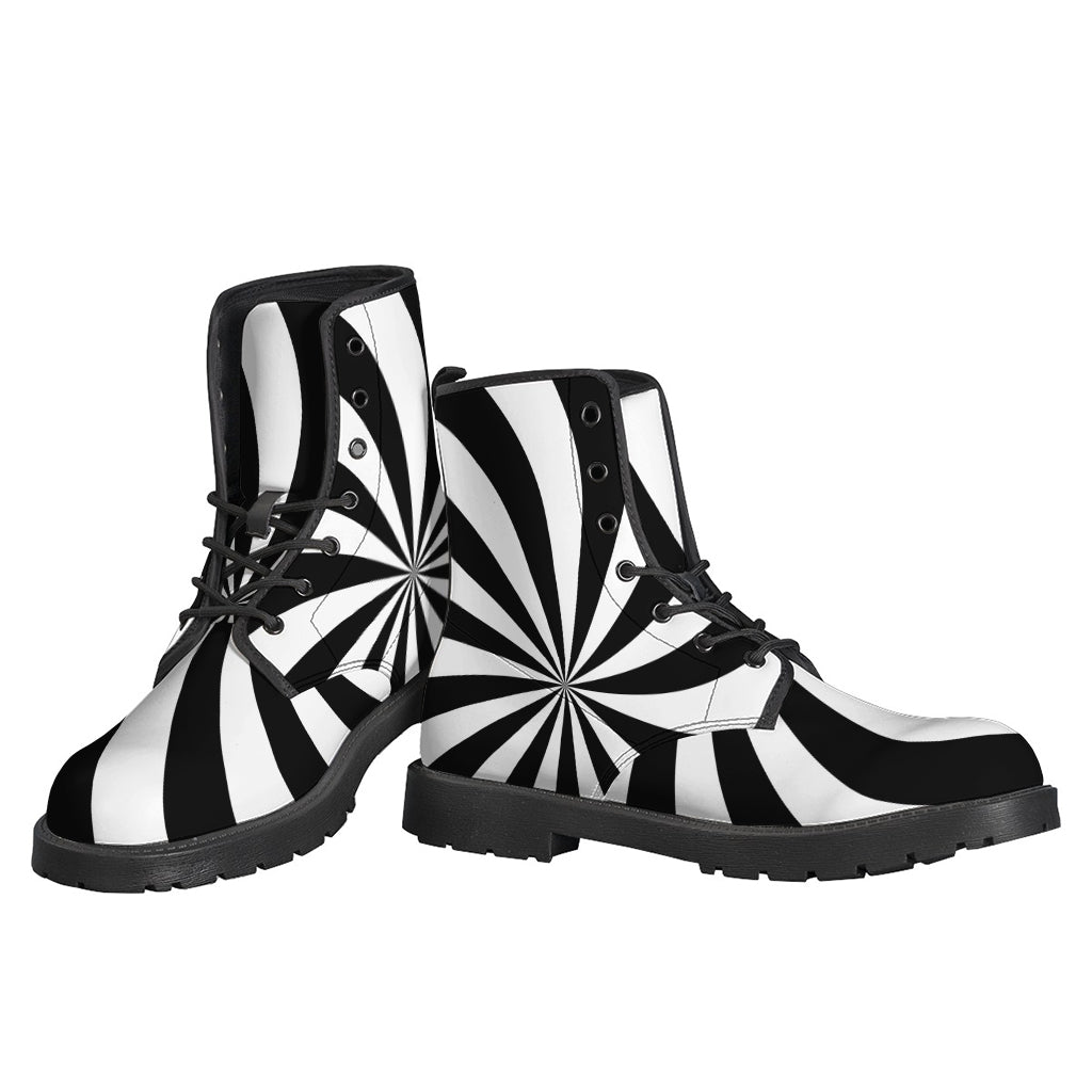 Black And White Swirl Print Backpack