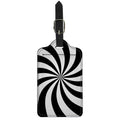 Black And White Swirl Print Luggage Tag
