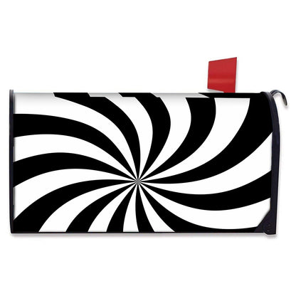 Black And White Swirl Print Mailbox Cover