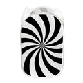 Black And White Swirl Print Mesh Laundry Hamper