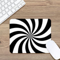 Black And White Swirl Print Mouse Pad