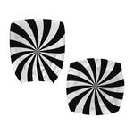 Black And White Swirl Print Office Chair Cover