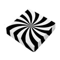 Black And White Swirl Print Outdoor Seat Cushion Cover