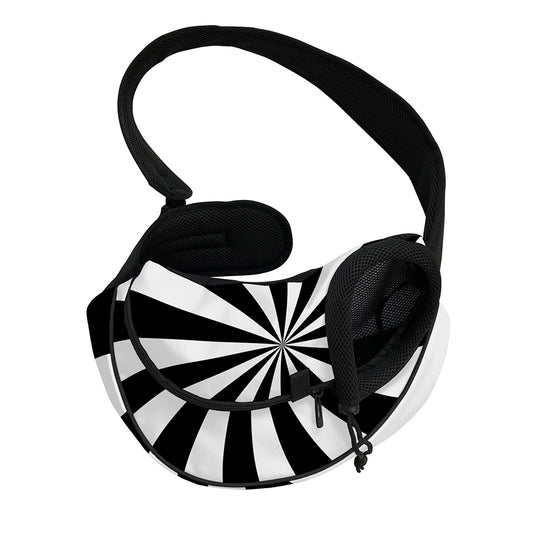 Black And White Swirl Print Pet Sling Carrier