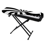 Black And White Swirl Print Piano Keyboard Cover