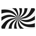Black And White Swirl Print Polyester Doormat