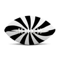 Black And White Swirl Print Rugby Ball