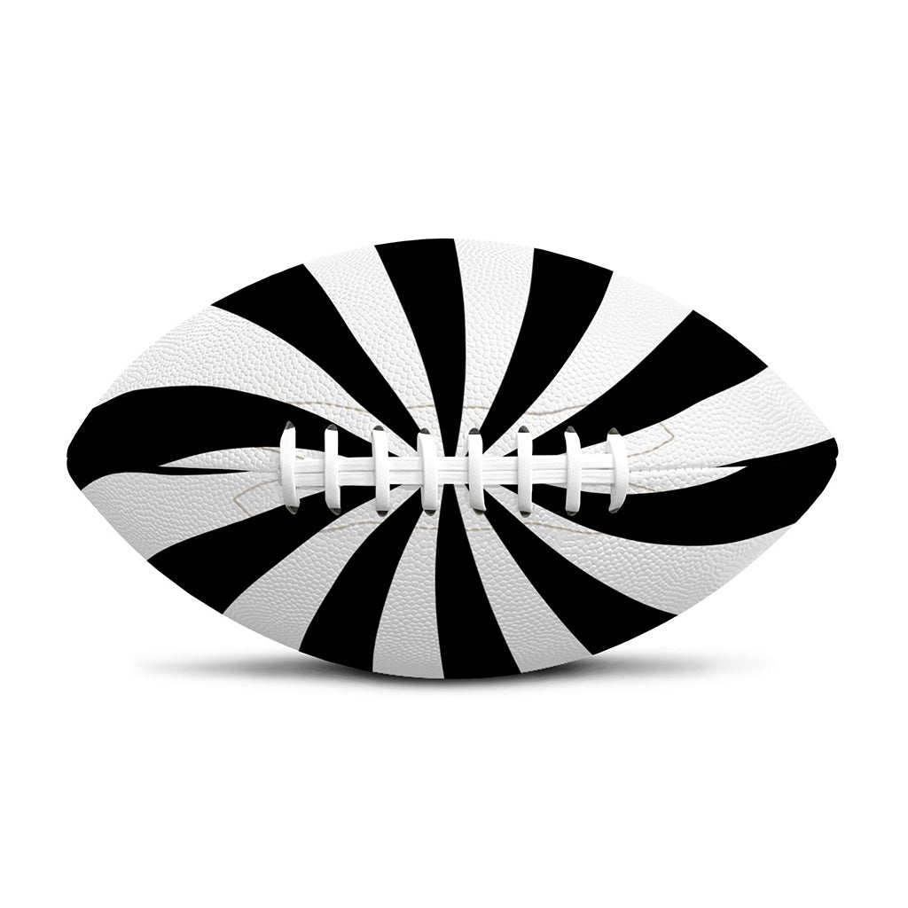 Black And White Swirl Print Rugby Ball