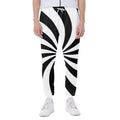 Black And White Swirl Print Joggers
