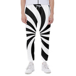 Black And White Swirl Print Scuba Joggers