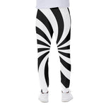 Black And White Swirl Print Scuba Joggers