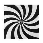 Black And White Swirl Print Silk Bandana