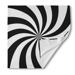 Black And White Swirl Print Silk Bandana