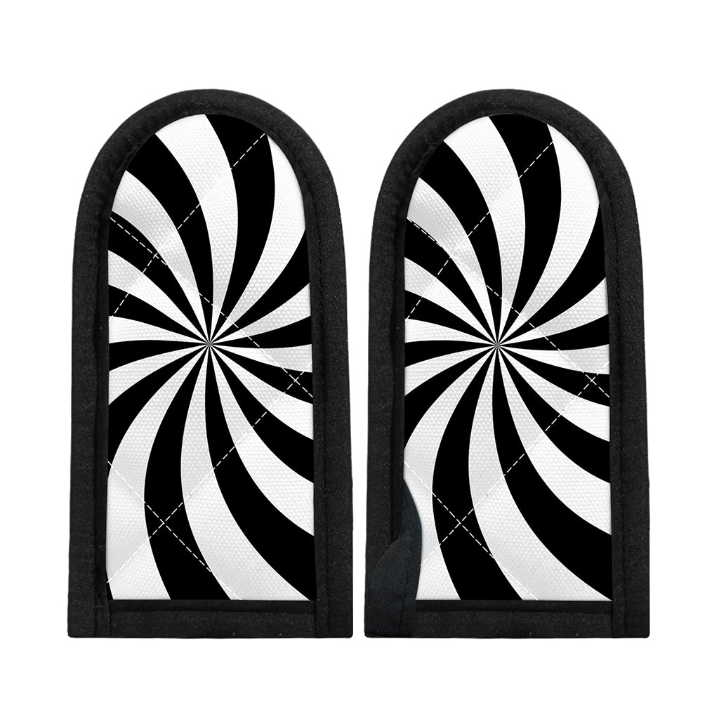Black And White Swirl Print Skillet Handle Cover
