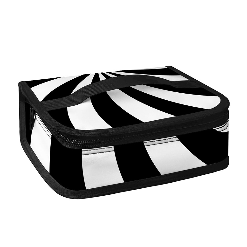 Black And White Swirl Print Small Lunch Bag
