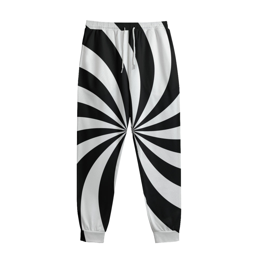 Black And White Swirl Print Sweatpants