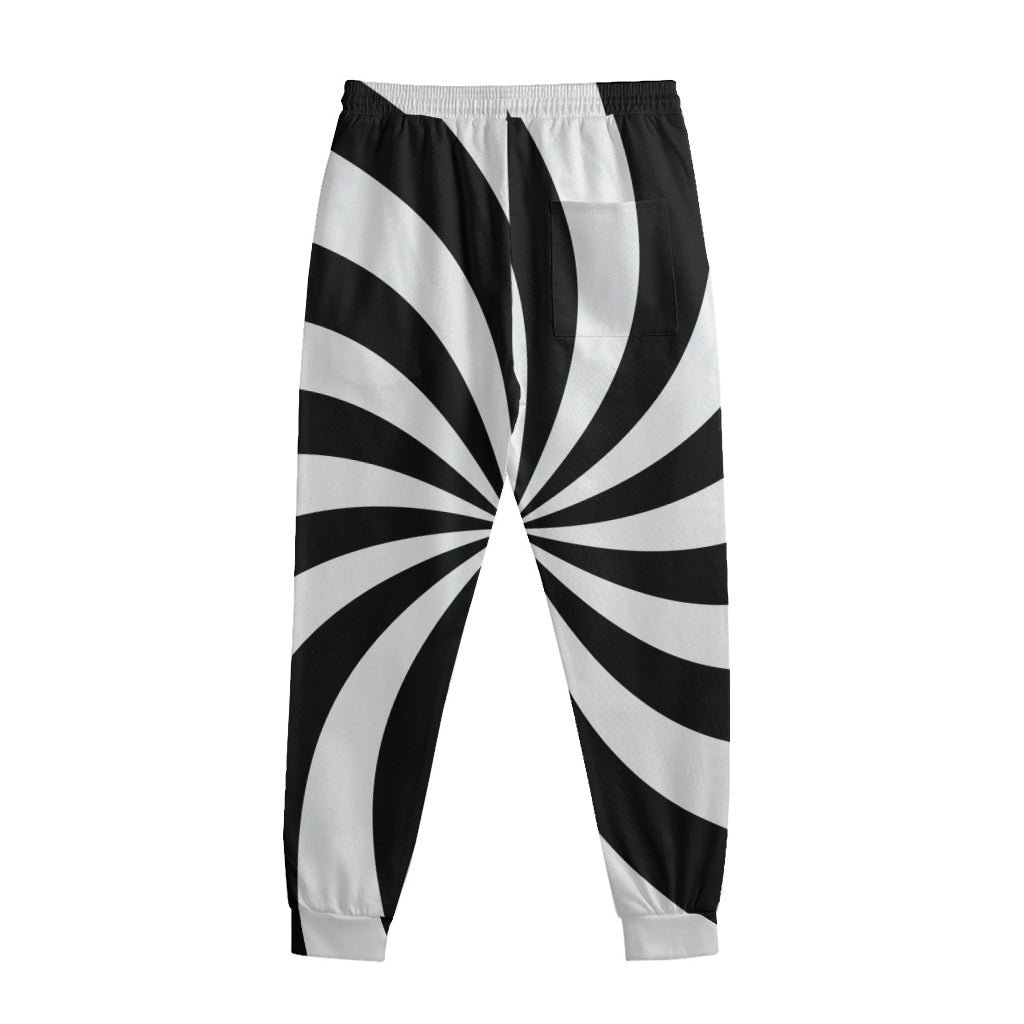 Black And White Swirl Print Sweatpants
