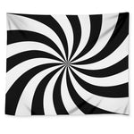 Black And White Swirl Print Tapestry