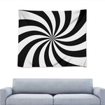Black And White Swirl Print Tapestry