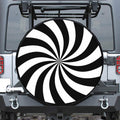 Black And White Swirl Print Tire Cover