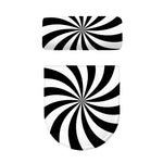 Black And White Swirl Print Toilet Lid And Tank Cover Set