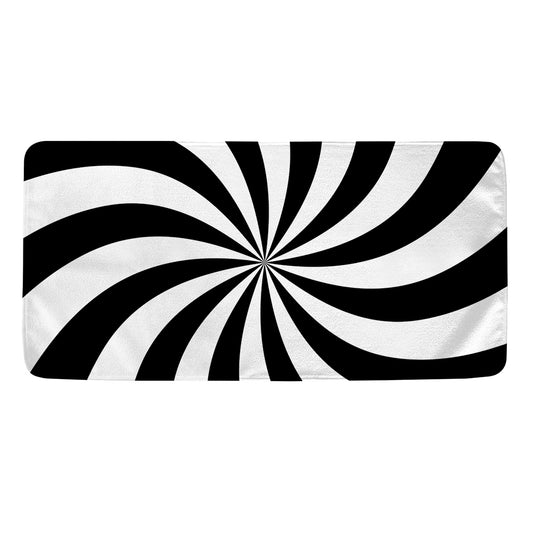 Black And White Swirl Print Towel