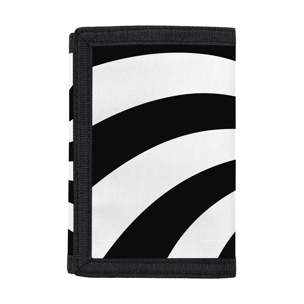 Black And White Swirl Print Trifold Wallet