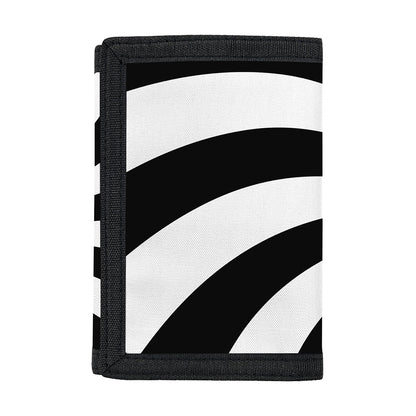 Black And White Swirl Print Trifold Wallet