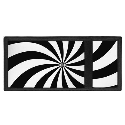 Black And White Swirl Print Trifold Wallet