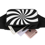 Black And White Swirl Print Waist Bag
