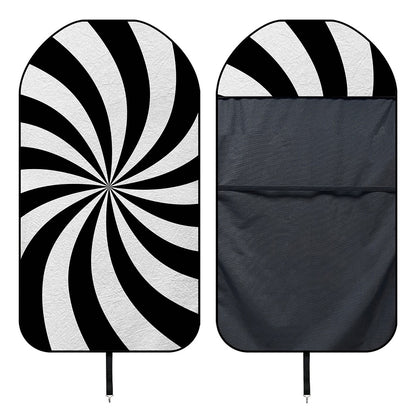 Black And White Swirl Print Waterproof Car Seat Cover