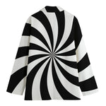 Black And White Swirl Print Women's Blazer