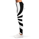 Black And White Swirl Print Women's Leggings