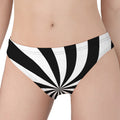 Black And White Swirl Print Women's Panties