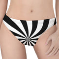 Black And White Swirl Print Women's Thong