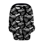 Black And White T-Rex Dinosaur Print Baby Seat Cover