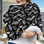 Black And White T-Rex Dinosaur Print Baby Seat Cover