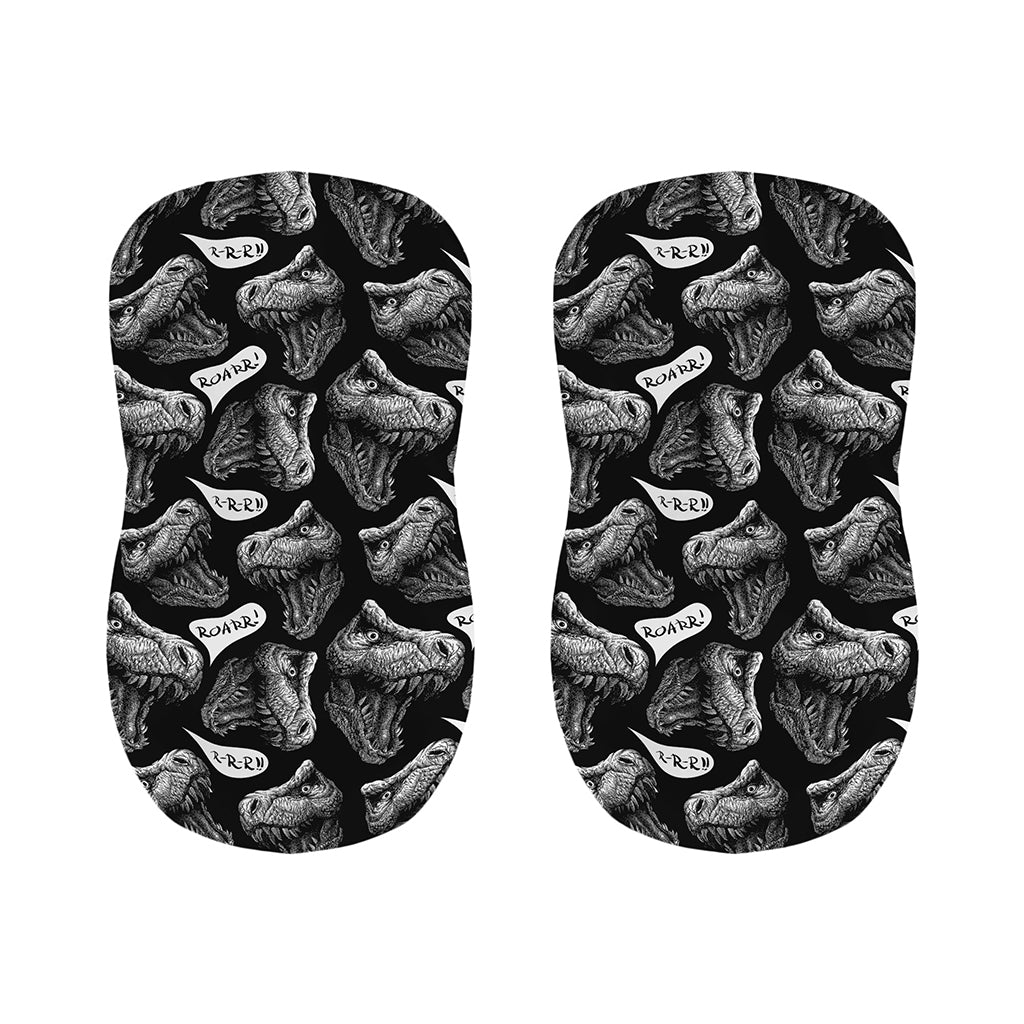 Black And White T-Rex Dinosaur Print Bar Stool Covers