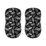 Black And White T-Rex Dinosaur Print Bar Stool Covers